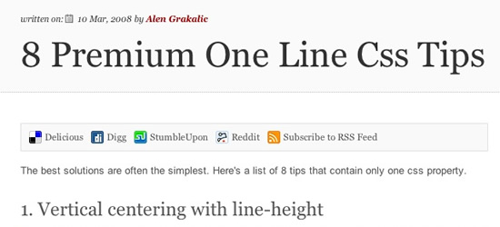 8 Premium One Line CSS Tips