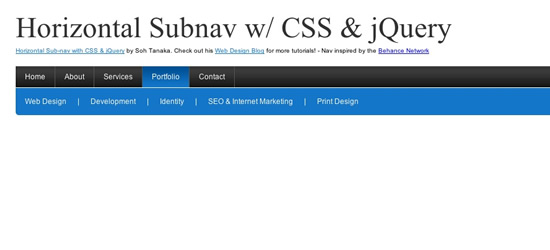 Horizontal Subnav With CSS