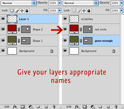 Always give your layers appropriate names