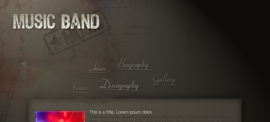 Design an Awesome Band Website Template