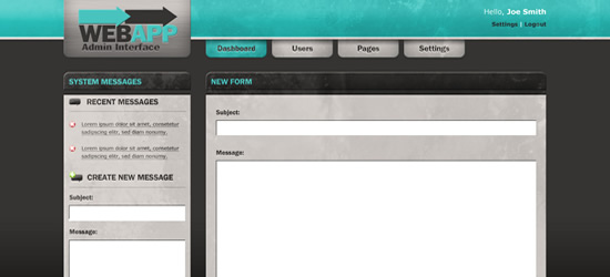 Create a Web App Admin User Interface in Photoshop