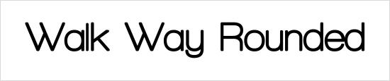 Walk way Rounded Font